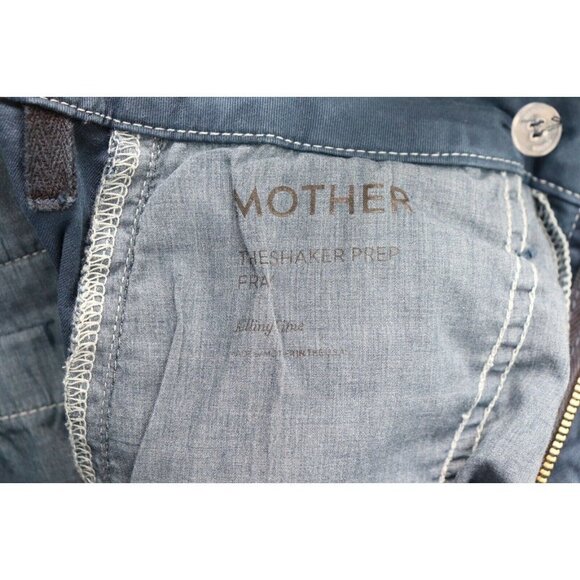 Mother Women's Size 25 Killing Time Blue The Shaker Prep Fray Pants Stripe Jeans - Picture 7 of 9